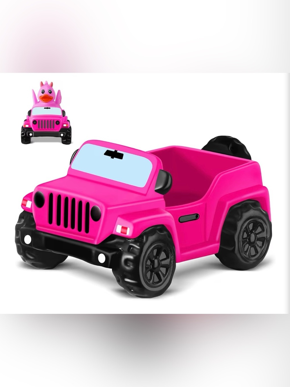 5 Inch Pink Car Toy for Rubber Ducks, Ducks for Jeeps Dashboard Decor